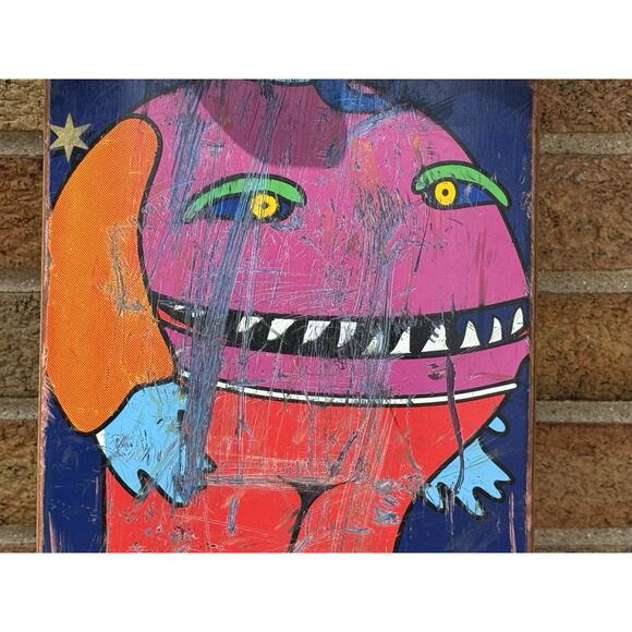 1996 Flip Geoff Rowley Skateboard Deck Blue Meanie Andy Scott Wheels Grind King - Picture 4 of 13